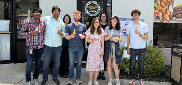 Leifer Lab members celebrating Sandeep Kumar's graduation.